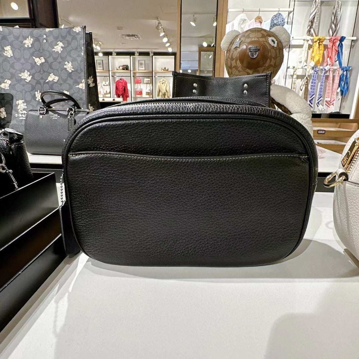 Coach CC791 Jamie Camera Bag With Happy Dog In Silver/Black Multi Coach CC791 Jamie Camera Bag With Happy Dog In Silver/Black Multi